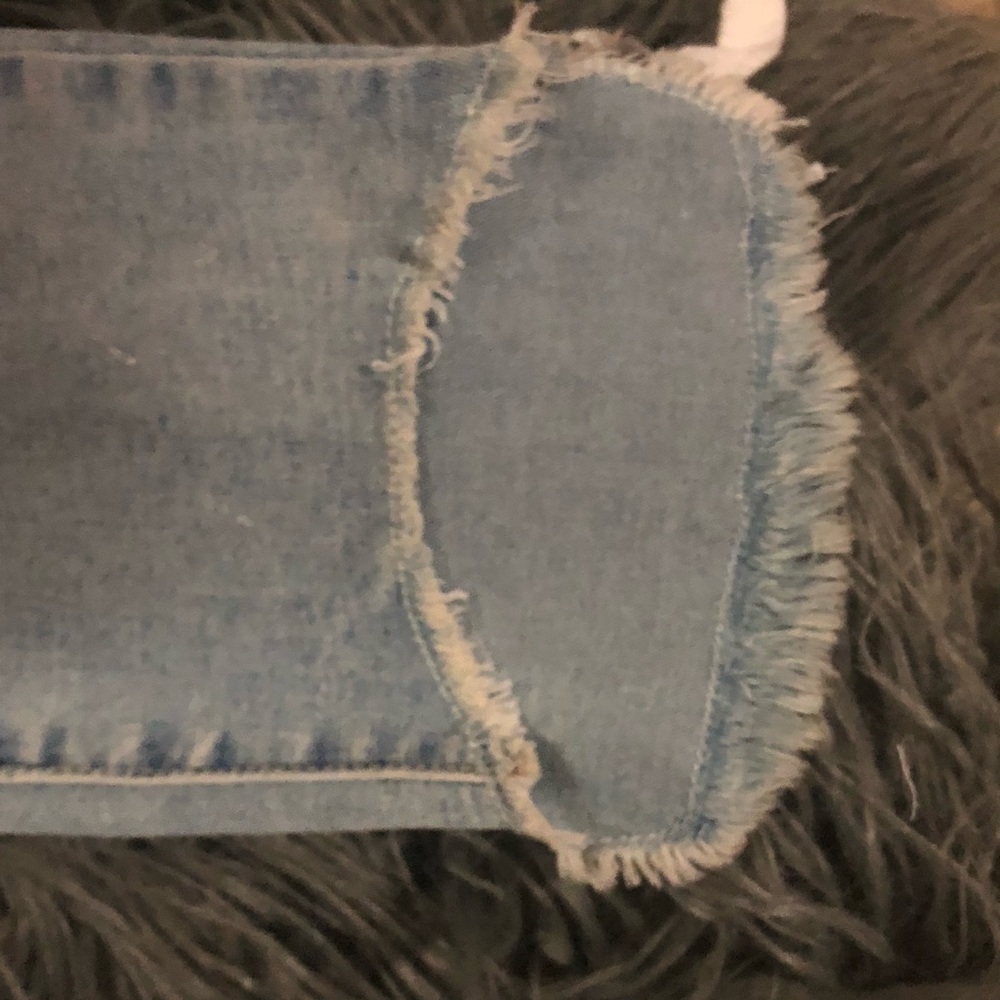 Bleach distressed jeans